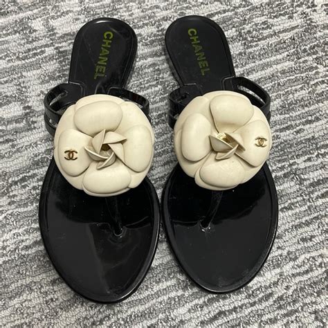 chanel pool sandals|Chanel sandals real real.